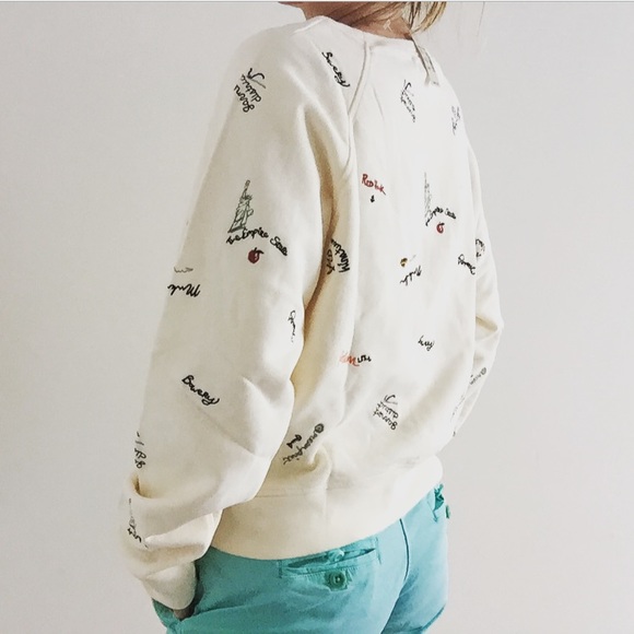 New Madewell Embroidered Shrunken Sweatshirt - Picture 3 of 7